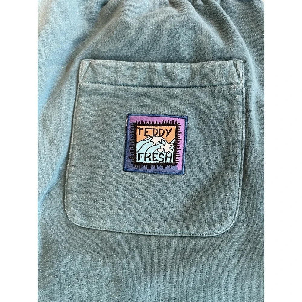 TEDDY FRESH Cotton Sweat Shorts Men's Size S Multicolor Embroidered‎ Logo